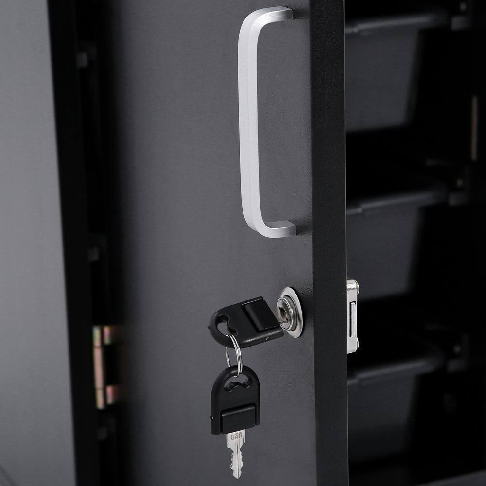 Alt View 6. Winado - Salon Trolley Cart Rolling Hair Cart Mobile Barber Station with Wheels & 4 Drawers & Hair Dryer Holder for Barbershop - Black.