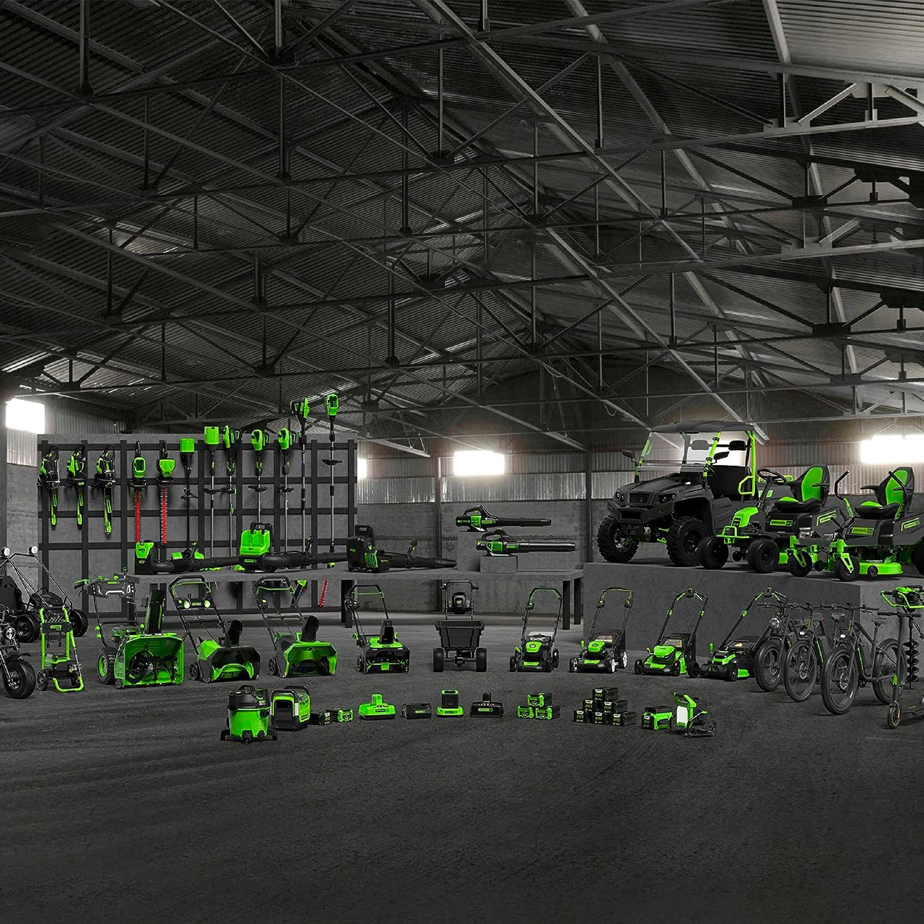 Alt View 16. Greenworks - 80V 17" Brushless String Trimmer with 2.0Ah Battery & Charger - Black/Green.