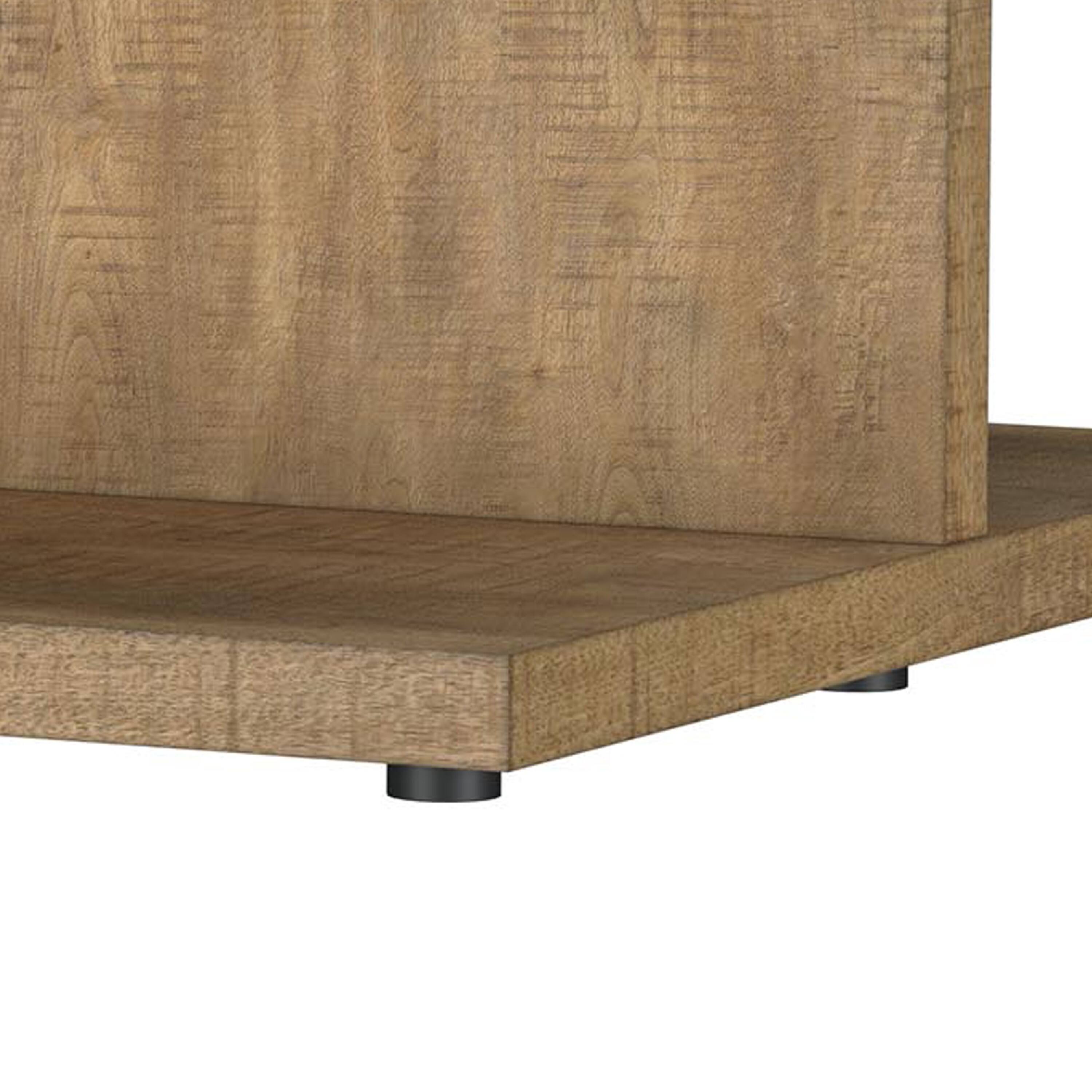Alt View 4. Manhattan Lane - Chet Square Cocktail Coffee Table, Open Cube Base, Wood 54 Inch - Mango Brown.