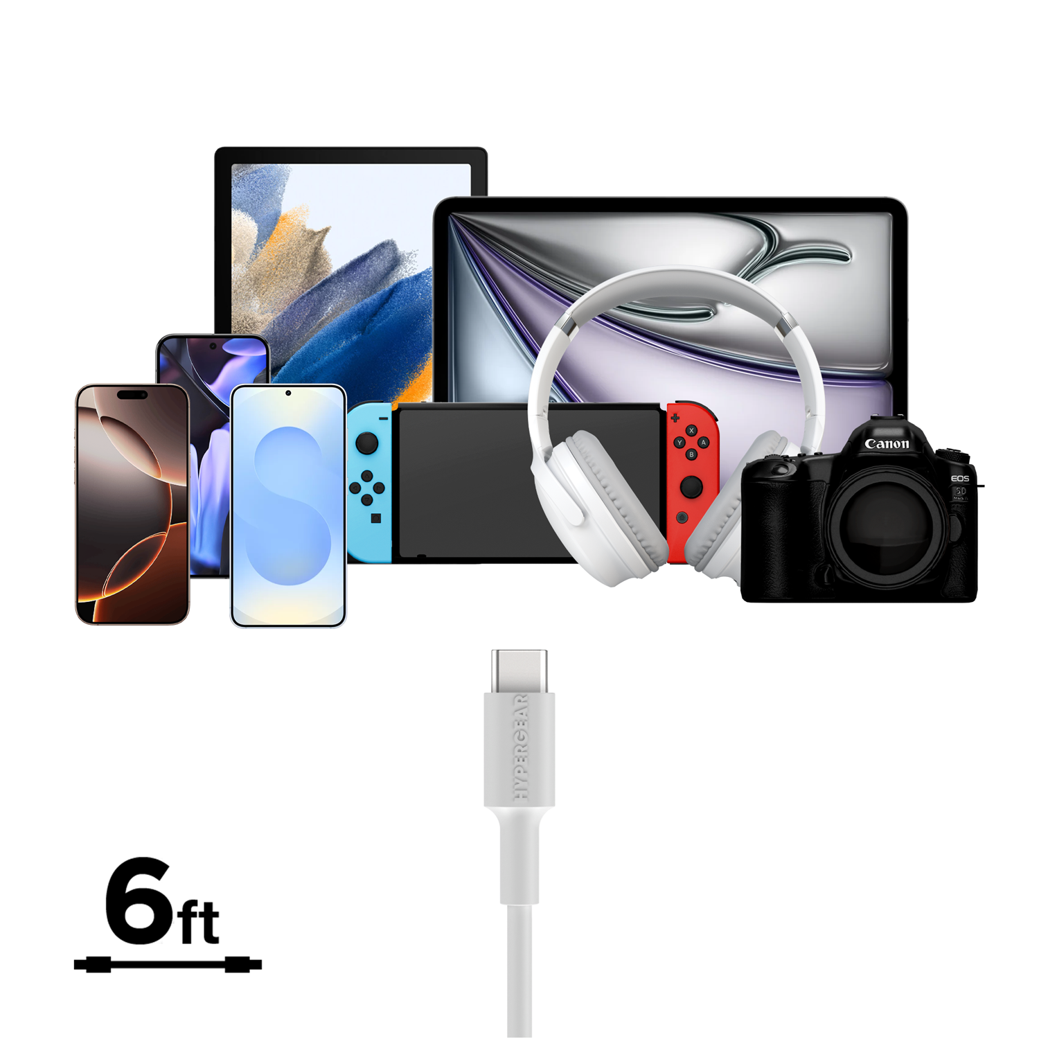 - a Canon EOS 6ft HYPERGEAR