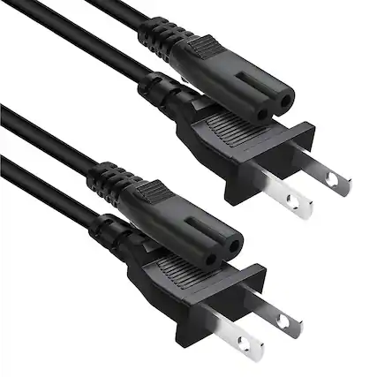 Front. MOSZAR LLC - 10ft AC Power Cord for TCL Roku TVs & Sony Speakers – Black.