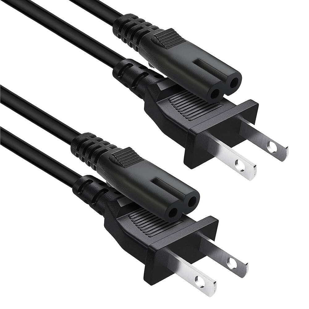 Front. MOSZAR LLC - 10ft AC Power Cord for TCL Roku TVs & Sony Speakers – Black.