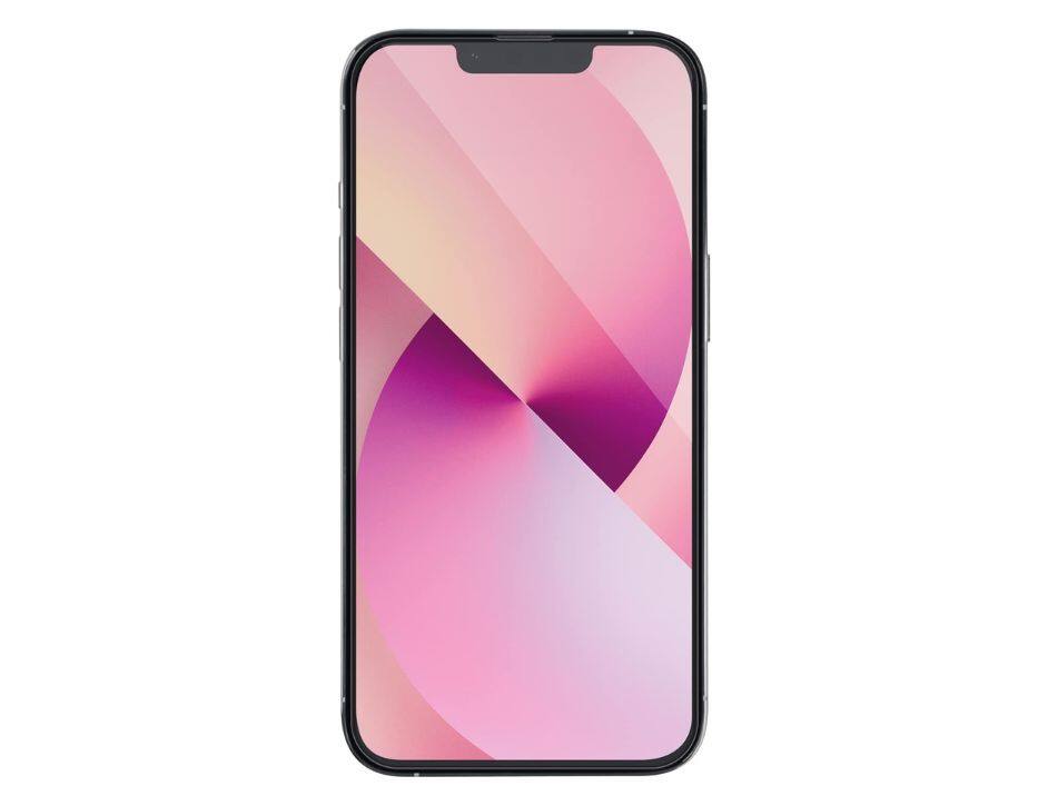 Angle. BodyGuardz - BodyGuardz Pure 2 EyeGuard Antimicrobial Tempered Glass Screen Protector for iPhone 13 Pro Max - Clear.