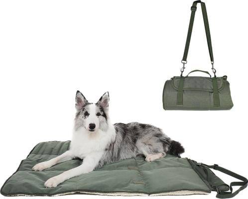 Front. PawsPik - PawsPik Roll-Up Portable & Reversible Water Resistant Dog & Cat Travel Blanket, Green - green.