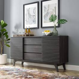 Render 63" Sideboard Buffet Table or TV Stand by Modway - Charcoal