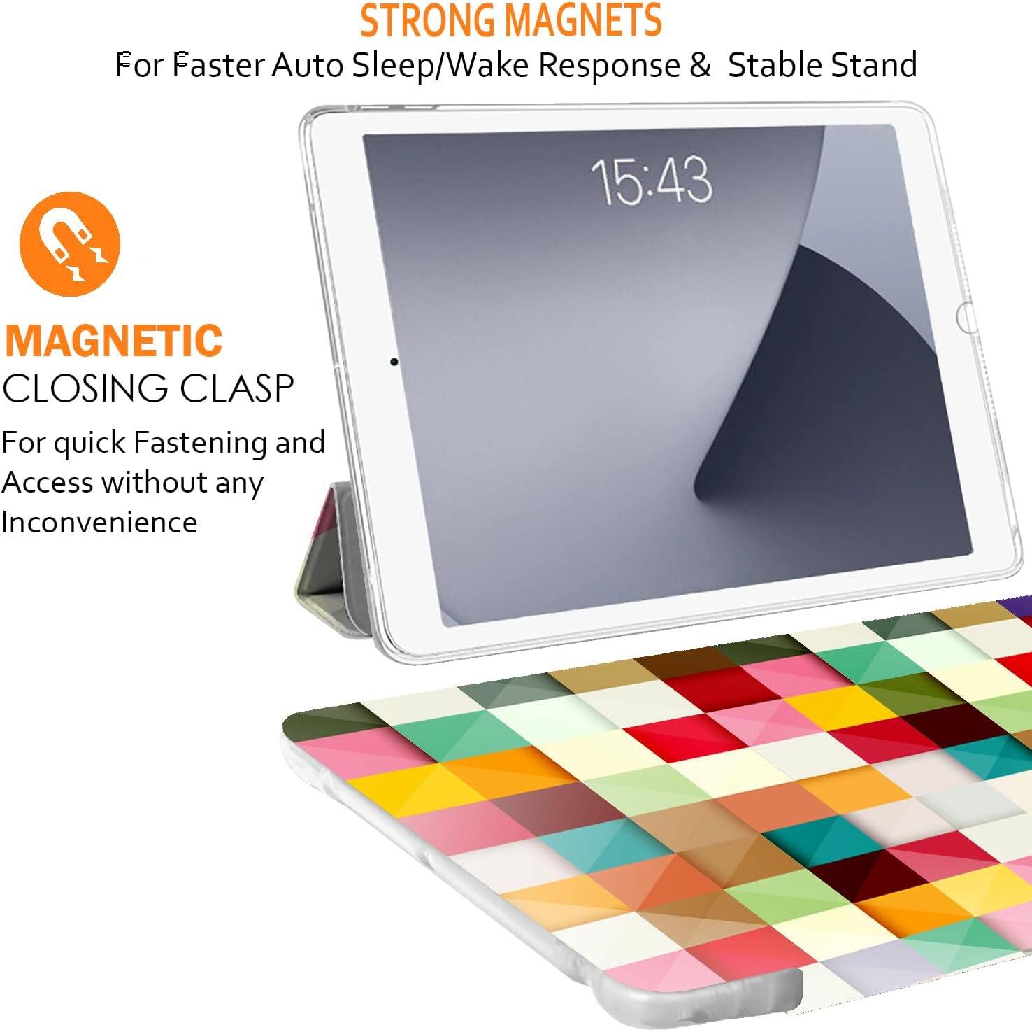 DuraSafe Cases iPad 3rd Gen 9.7 inch 2012 Trifold TPU Smart Case A1416 ...
