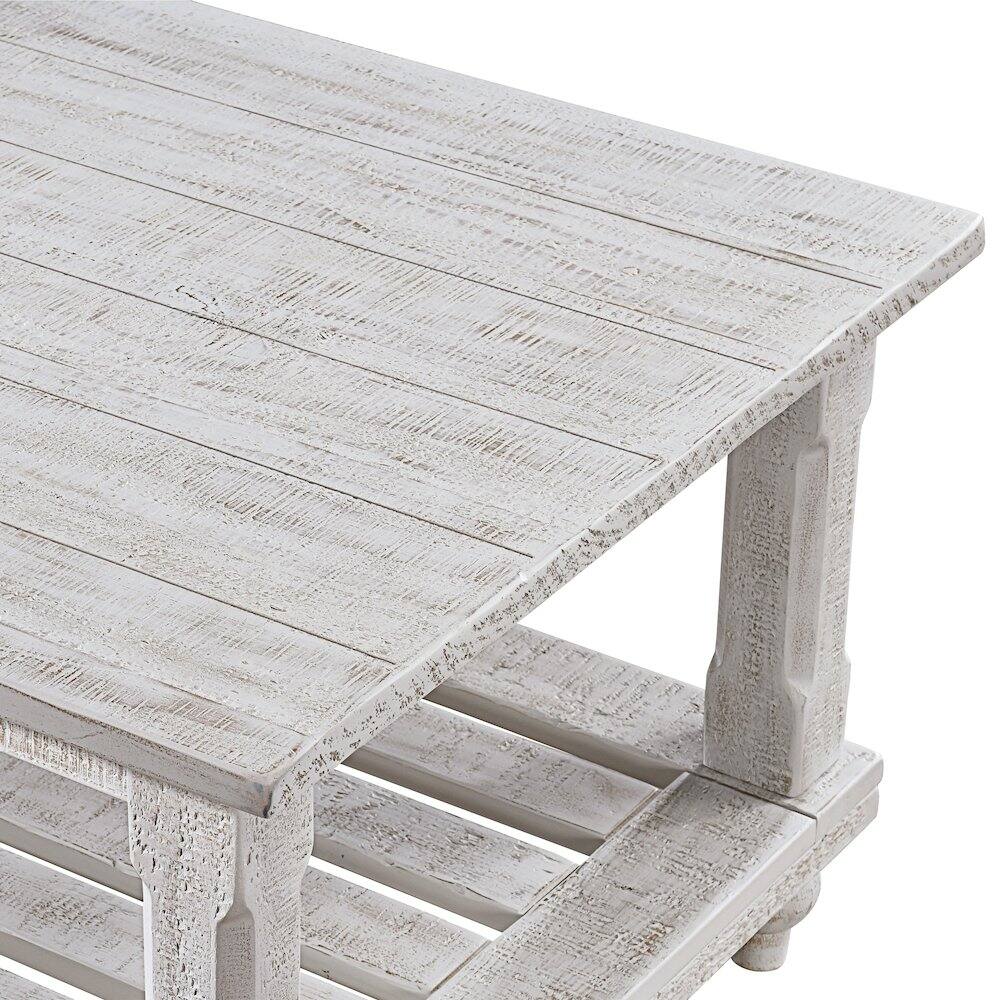 Alt View 2. New Classic Furniture - Cade 3-Piece Wood Occasional Table Set in White - White.