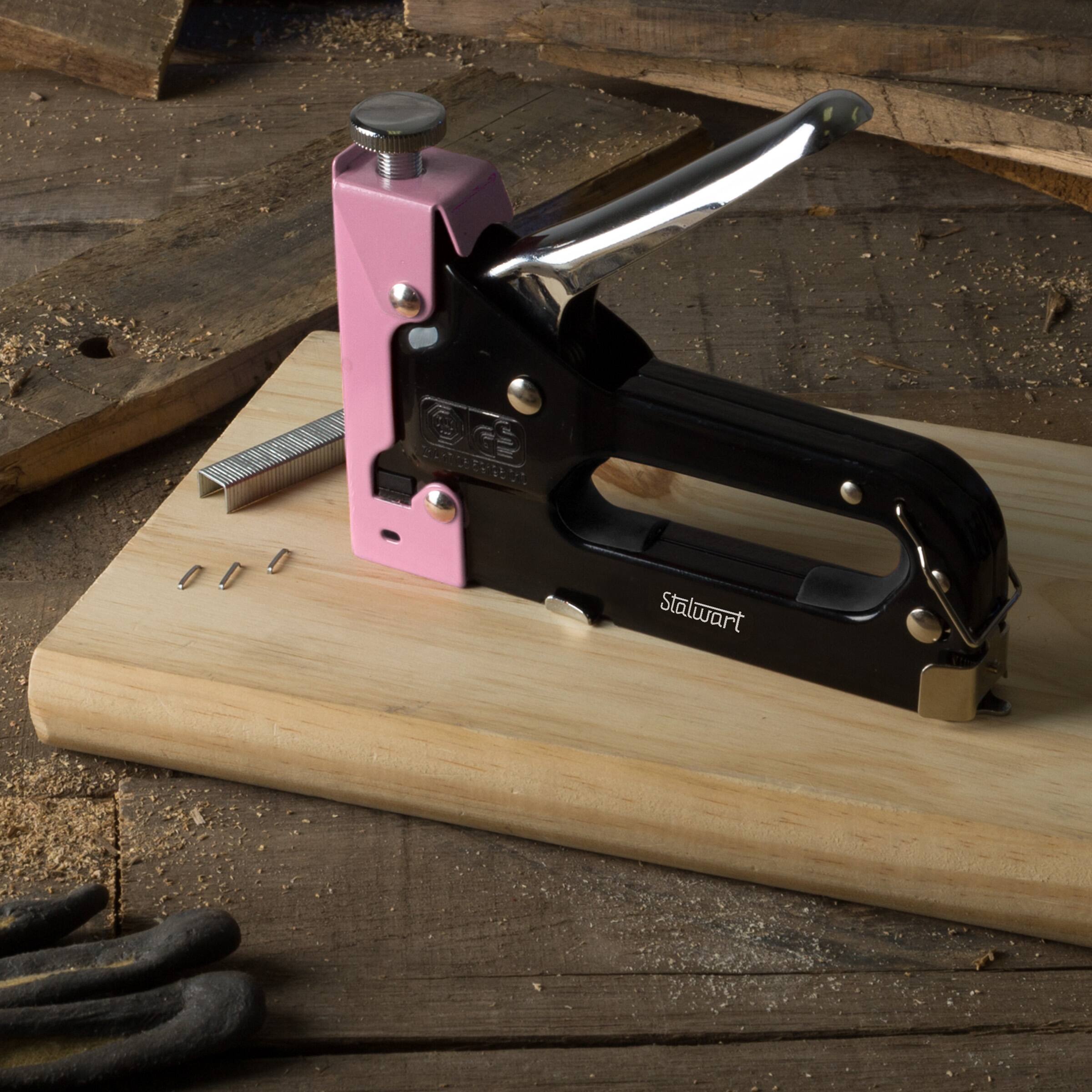 Alt View 2. Stalwart - Light Duty Staple Gun Fabric Stapler Gun for Crafts, Cardboard, Boards or Classroom with 600 Standard 4-14mm Staples.