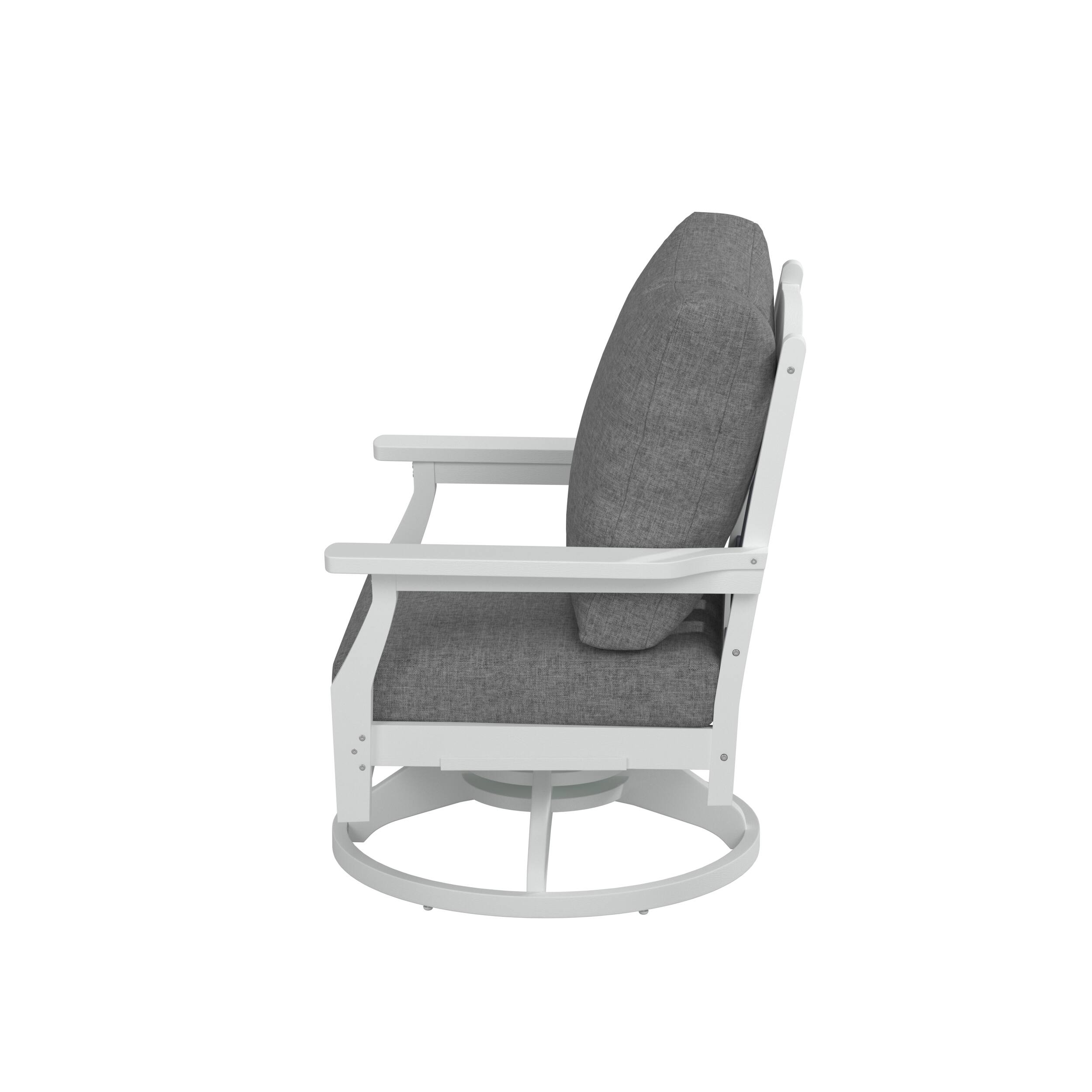 Alt View 2. LuXeo - Aspen Rock/Swivel Deep Seating Chairs-Two-Tone/Gray Cushions (Set of 2) - Two-Tone/Gray Cushion.
