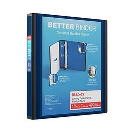 Staples - 1 1/2" 3-Ring Better Binder, D-Ring - Navy