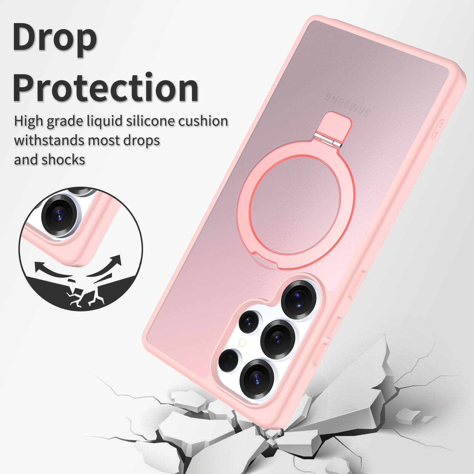 Drop Protection

High grade liquid silicone cushion withstands most drops and shocks

SAMSUNG