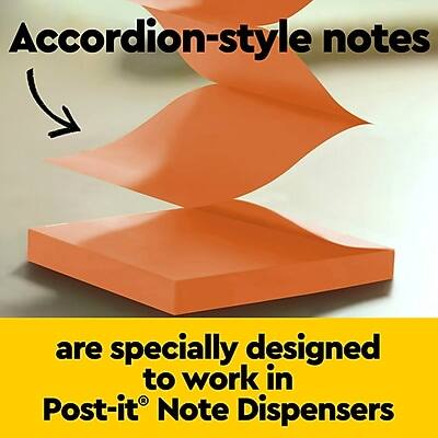 Accordion-style notes are specially designed to work in Post-it® Note Dispensers.