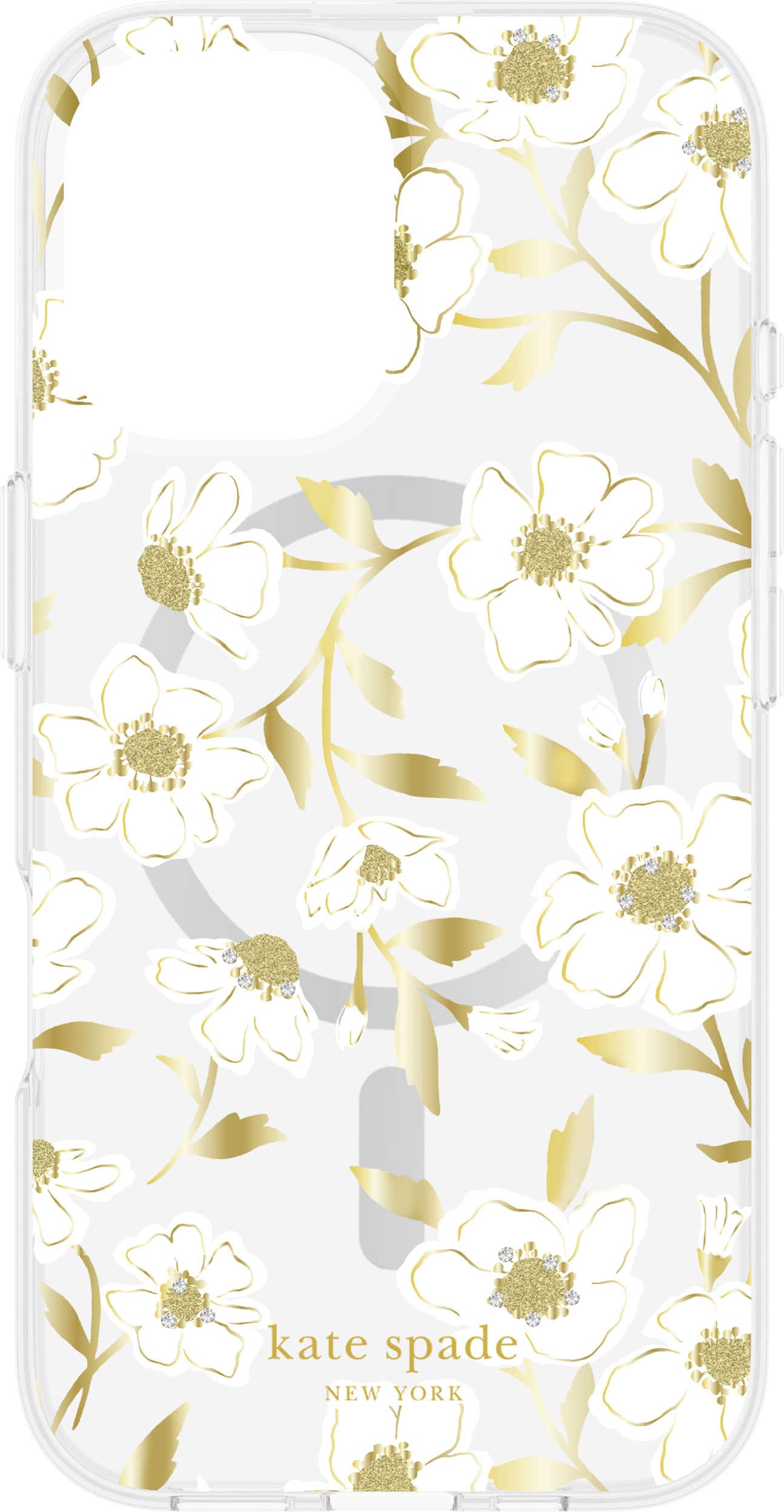 kate spade new york - Protective Case with MagSafe for Apple iPhone 16 - Sunshine Floral - Front_Zoom