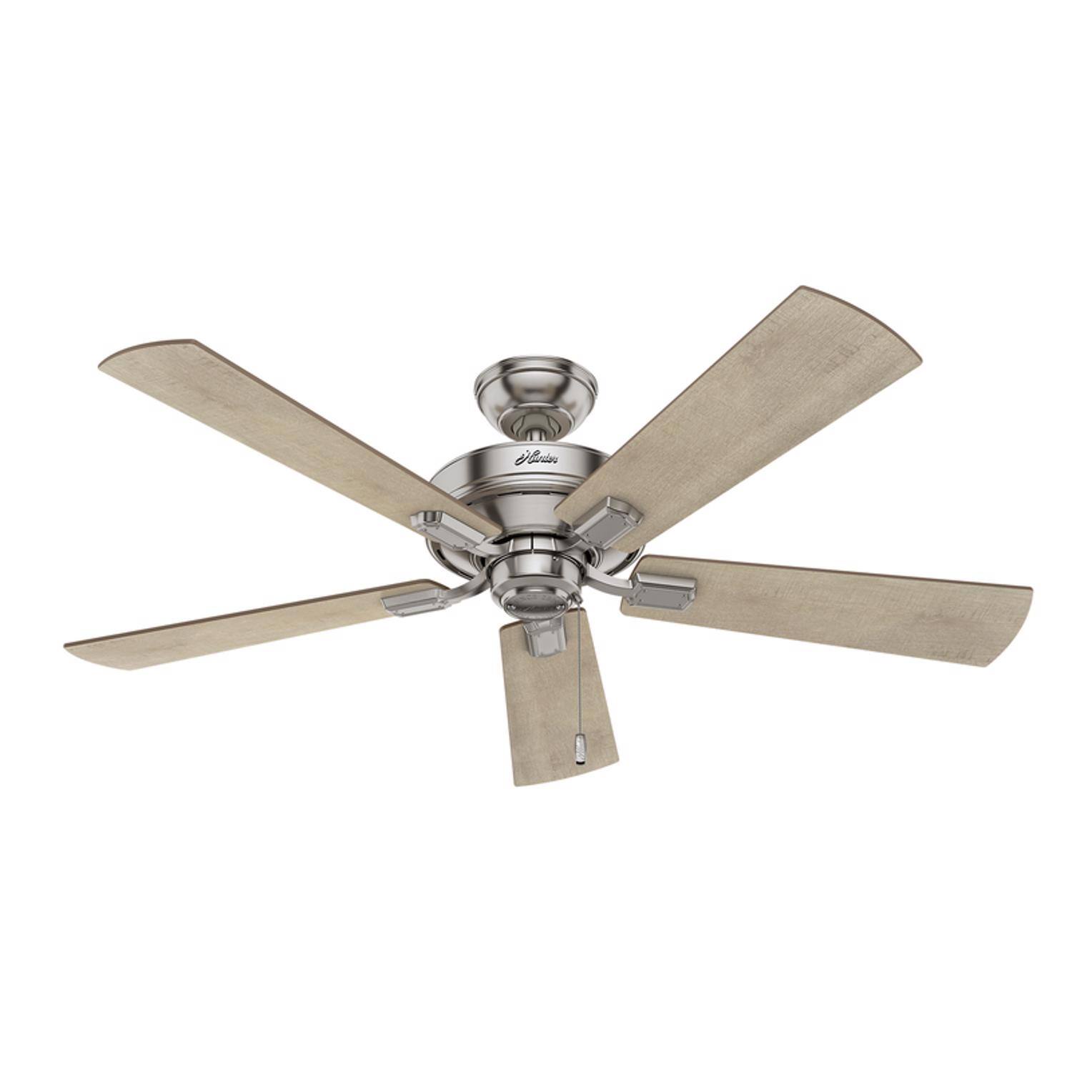 Alt View 1. Hunter - Hunter Crestfield 52 in. Brushed Nickel LED Indoor Ceiling Fan.