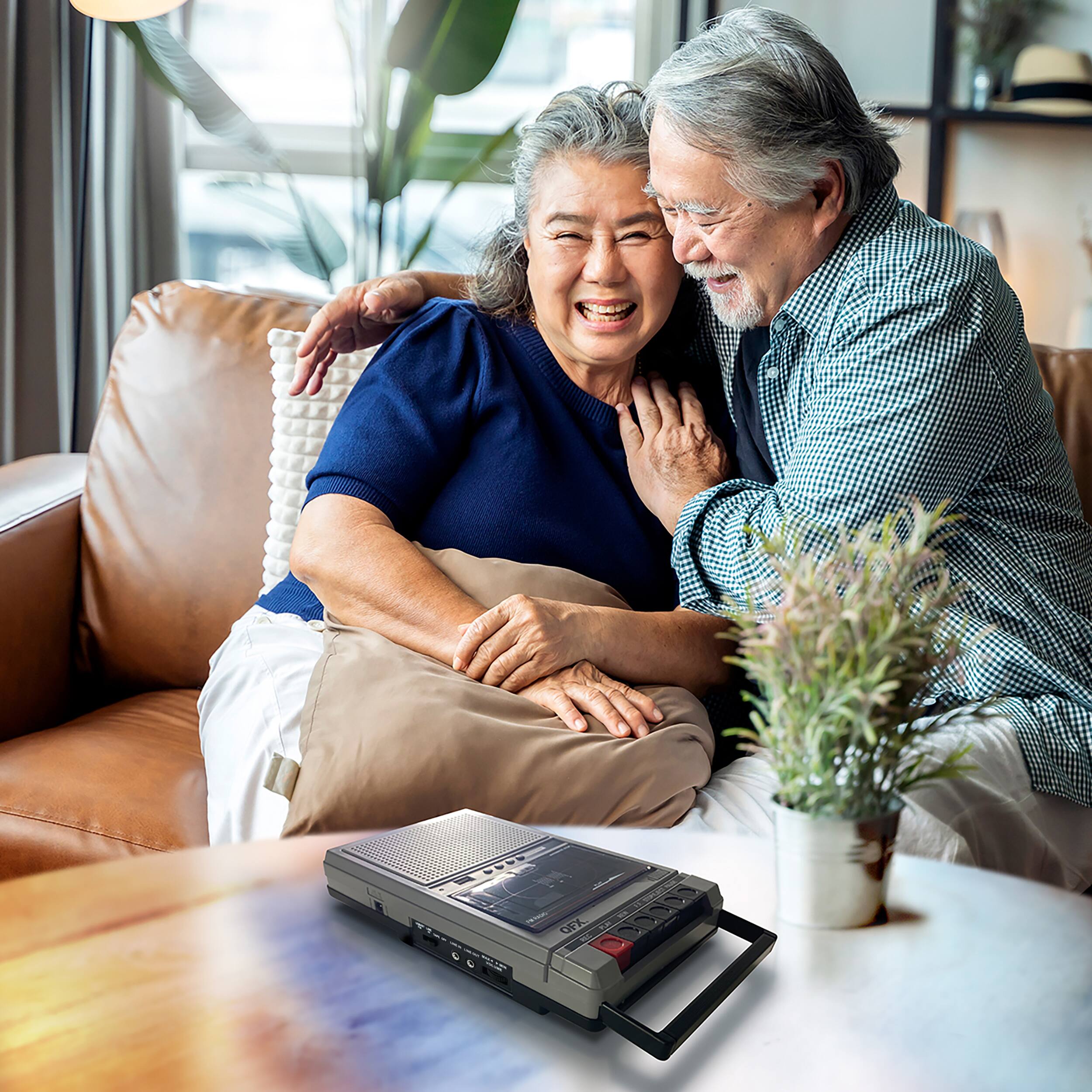 Alt View 13. QFX - Cassette Player and Recorder with Bluetooth and USB - Silver.