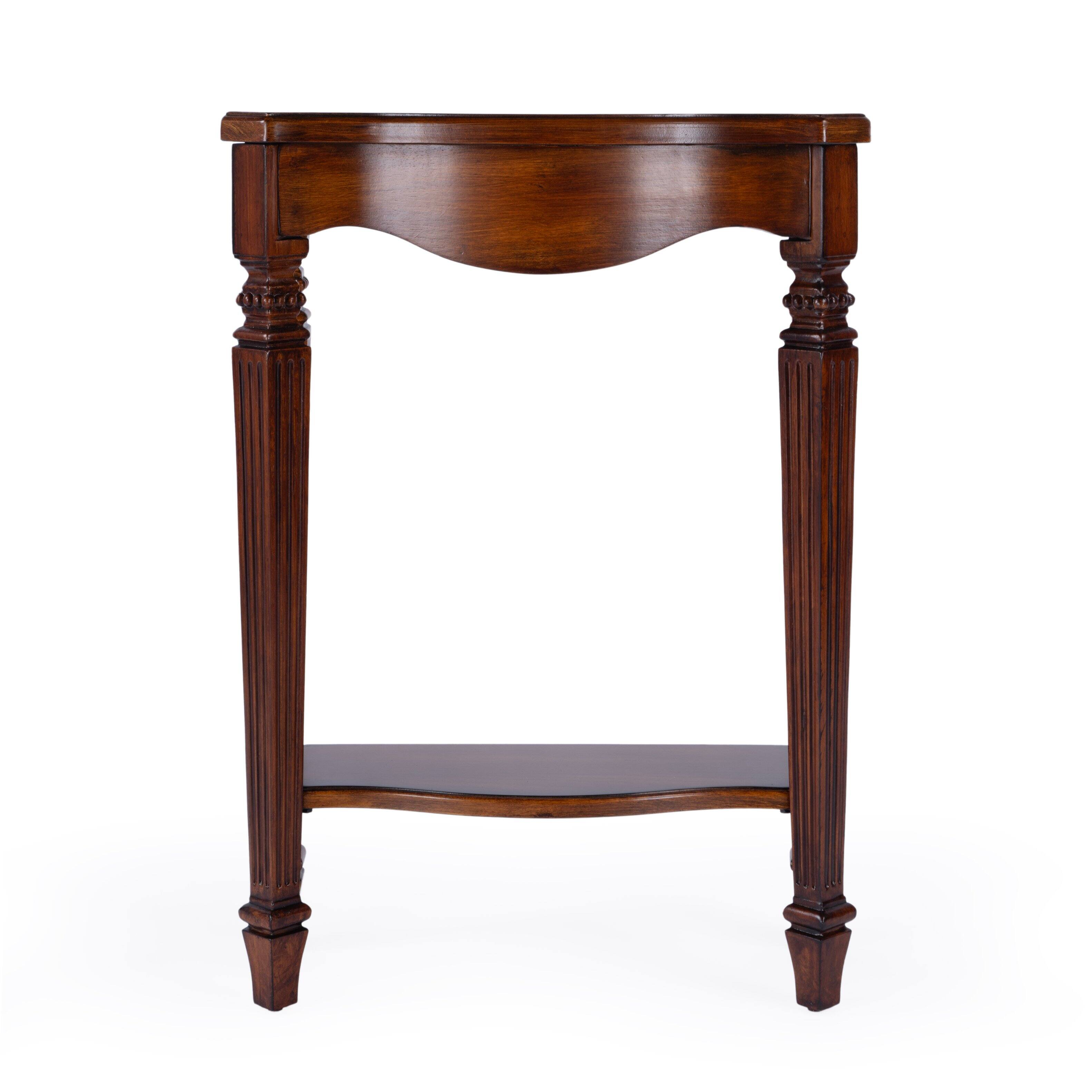 Alt View 2. Butler Specialty - Cheshire 22 in. W Rectangular Wood Ballerina Console Table with Open Shelf - Medium Brown.