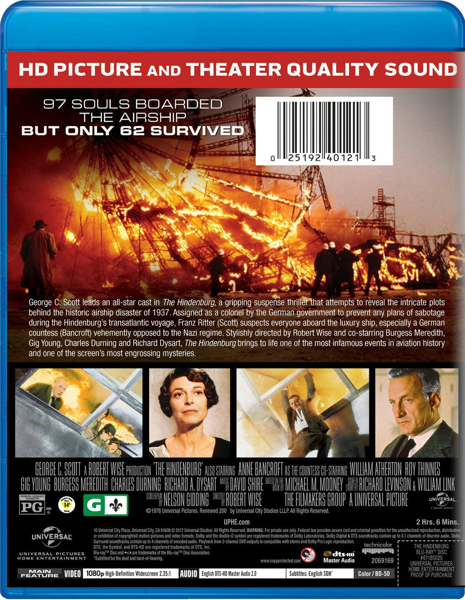 Back. The Hindenburg [Blu-ray].