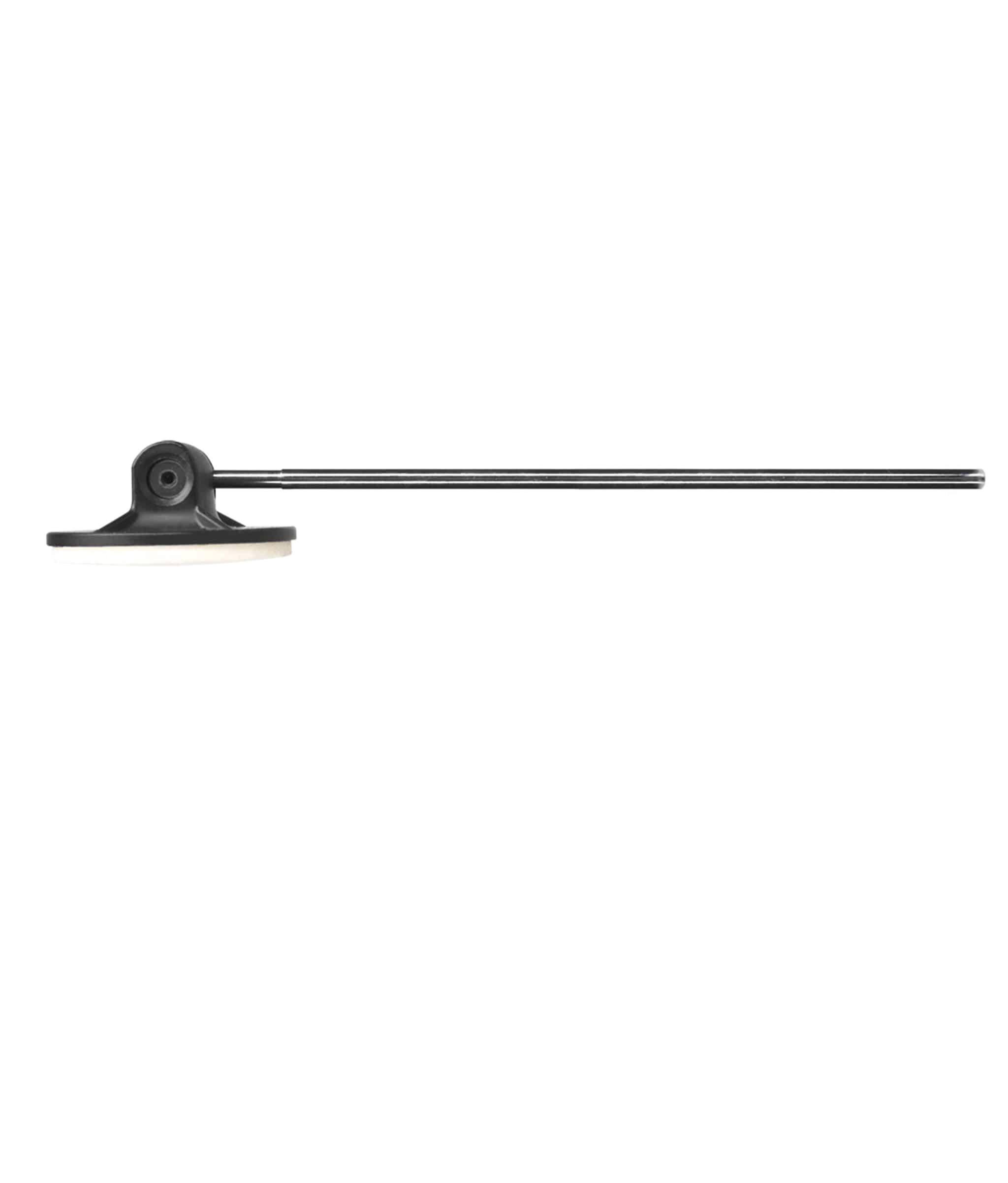 Front. Gibraltar Hardware - Round Flat Self-Aligning Bass Drum Beater, Compatible with Most Pedals, Delivers Balanced Impact.