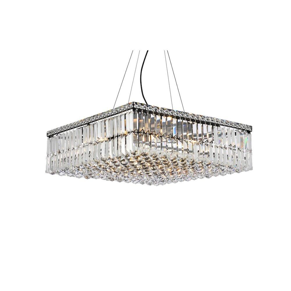 Alt View 2. Elegant Lighting - Maxime 24 Inch Black Chandelier - Black And Clear.