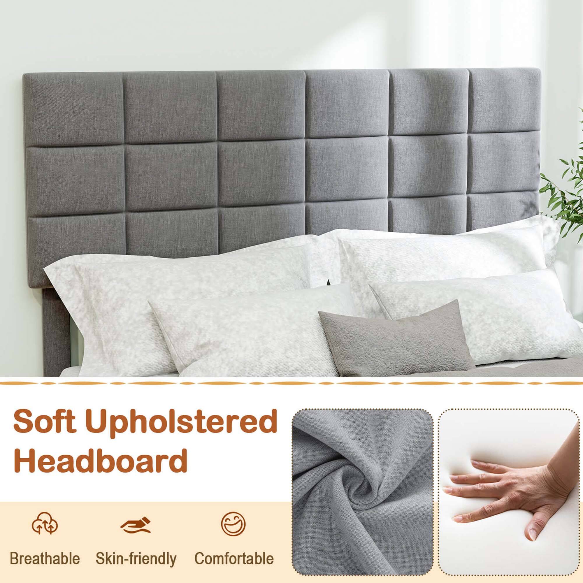 Soft Upholstered Headboard: Breathable, Skin-friendly, Comfortable