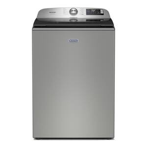 Maytag - 5.2 Cu. Ft. Smart Top Load Washer with Extra Power and Sanitize Cycle with Oxi - Classic SIlver
