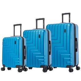 DUKAP - Zahav Lightweight Hardside Spinner 3 Piece Luggage Set 20"/24"/28" - Teal