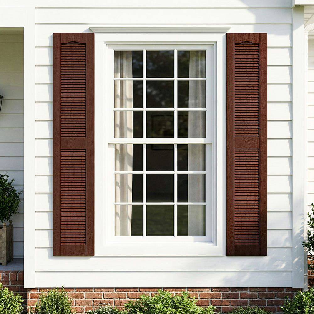 Alt View 7. Kadyn - Decorative Faux Shutters, Sturdy, Hassle-Free Design for Indoor & Outdoor Use, 14"x63", Red - Red.