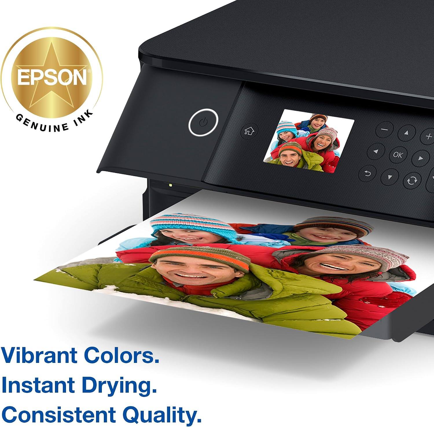 EPSON GENUINE INK - A OK + A : Vibrant Colors. Instant Drying. Consistent Quality.