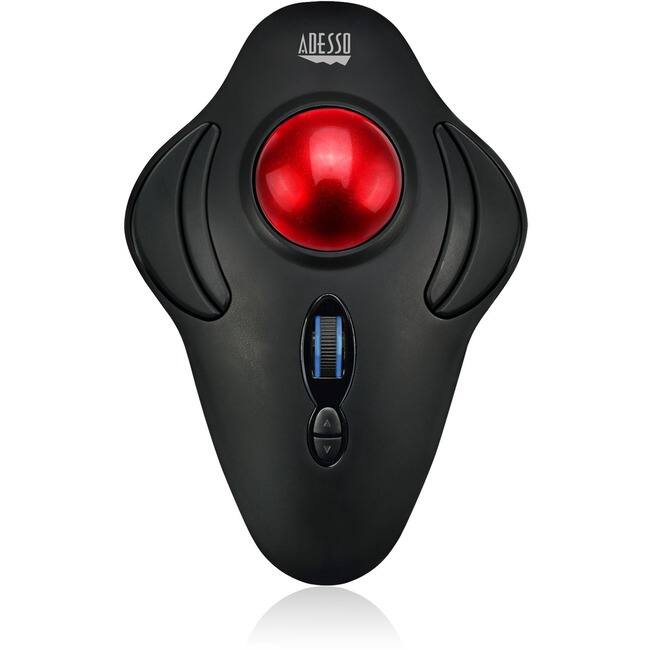 Adesso - iMouse T40 Wireless Programmable Ergonomic Trackball Mouse - Optical - Wireless - 30 ft - Radio Frequency - 2.40 - Wireless - Black