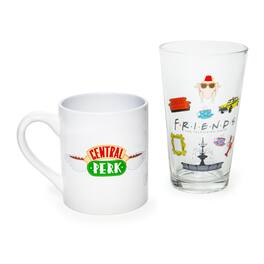 Silver Buffalo - Friends Iconography Pint Glass and Ceramic Mug Set - White