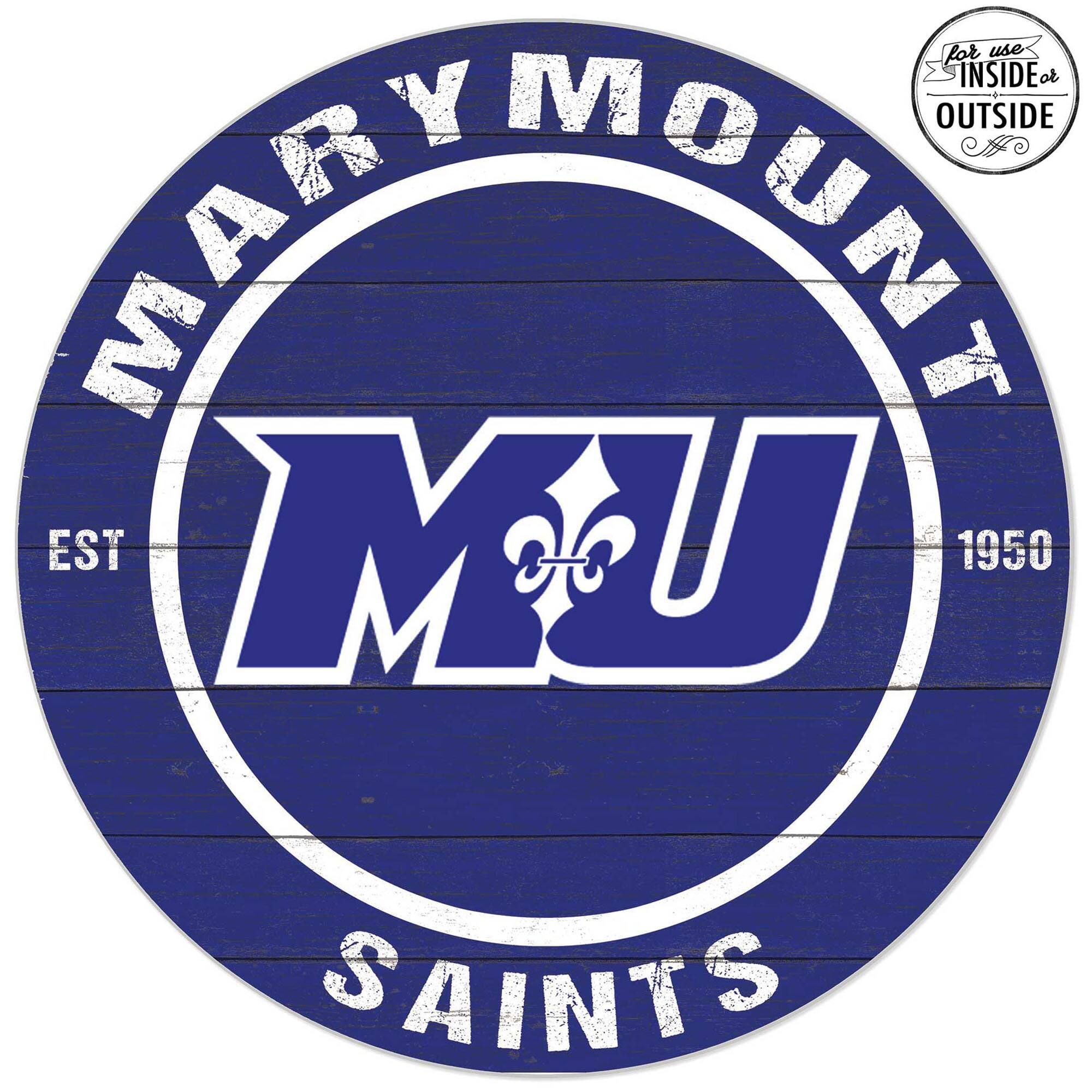 Marymount Saints 20'' x 20'' Indoor/Outdoor Weathered Circle Sign