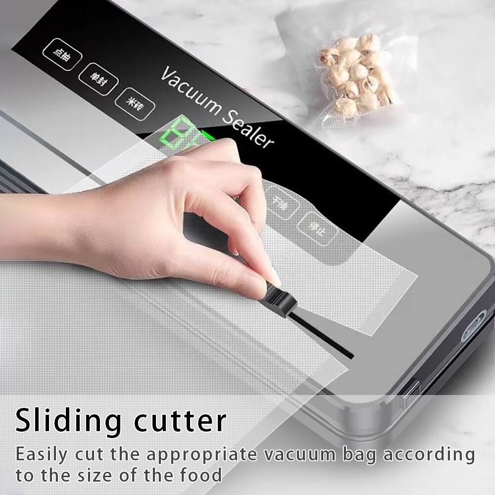 Vacuum Sealer

Sliding cutter
Easily cut the appropriate vacuum bag according to the size of the food