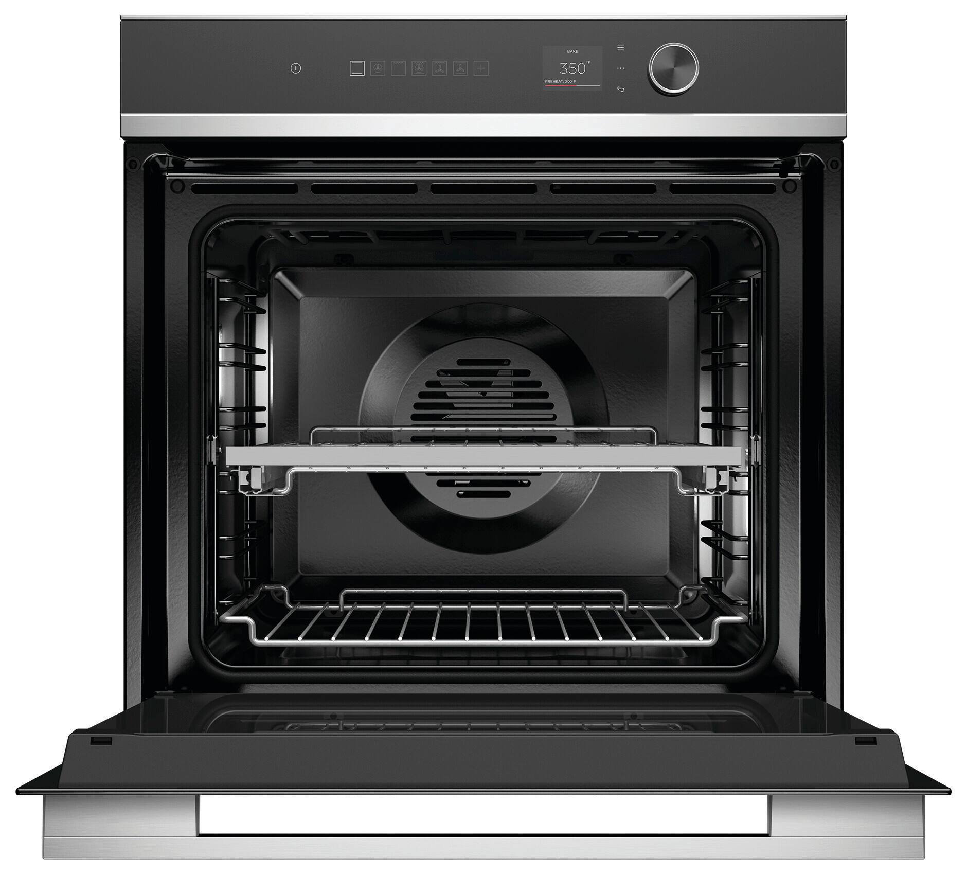 Alt View 13. Fisher & Paykel - 24-in Built-In Single Electric Convection Wall Oven - Stainless Steel.