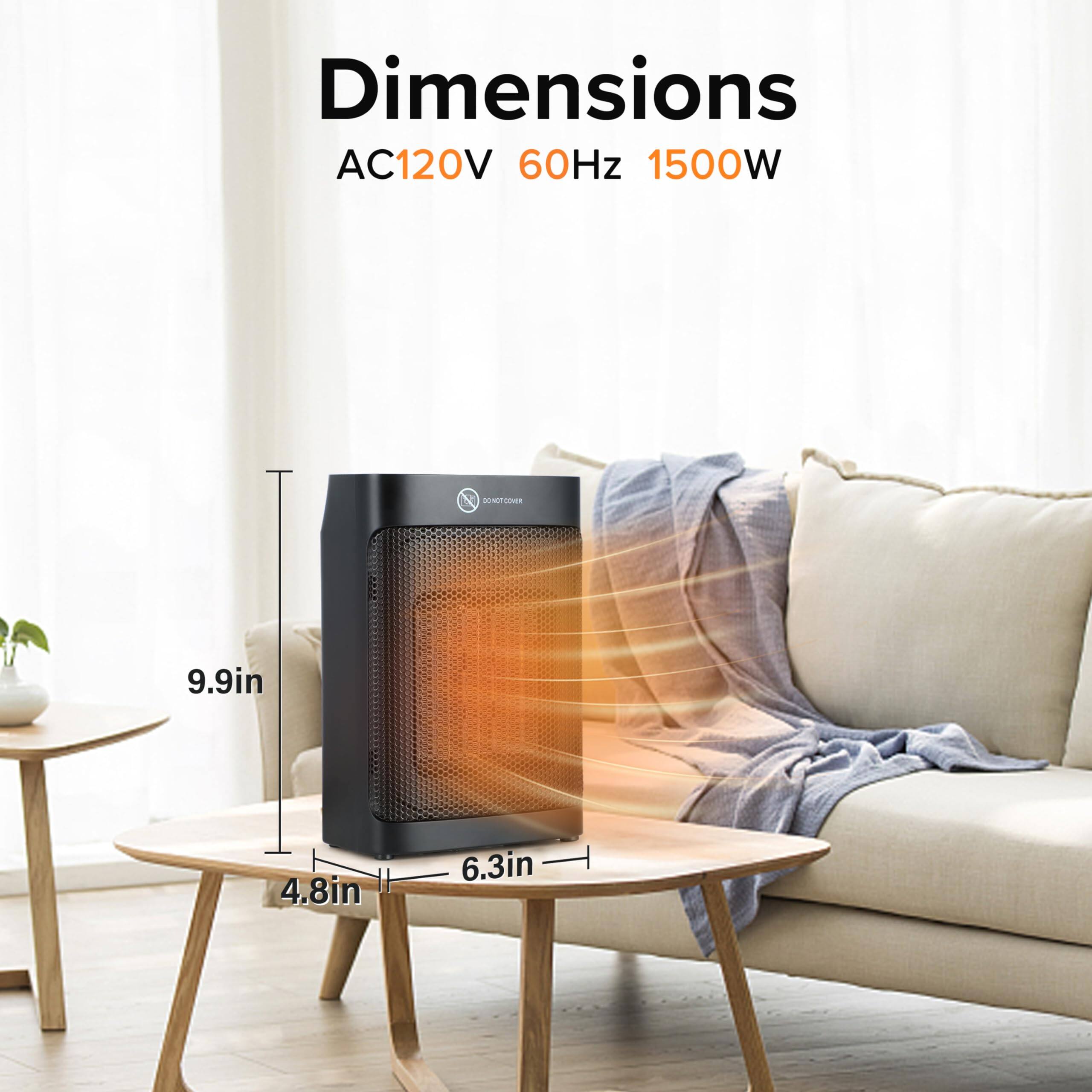 Dimensions  
AC120V 60Hz 1500W  

9.9in  
4.8in  
6.3in