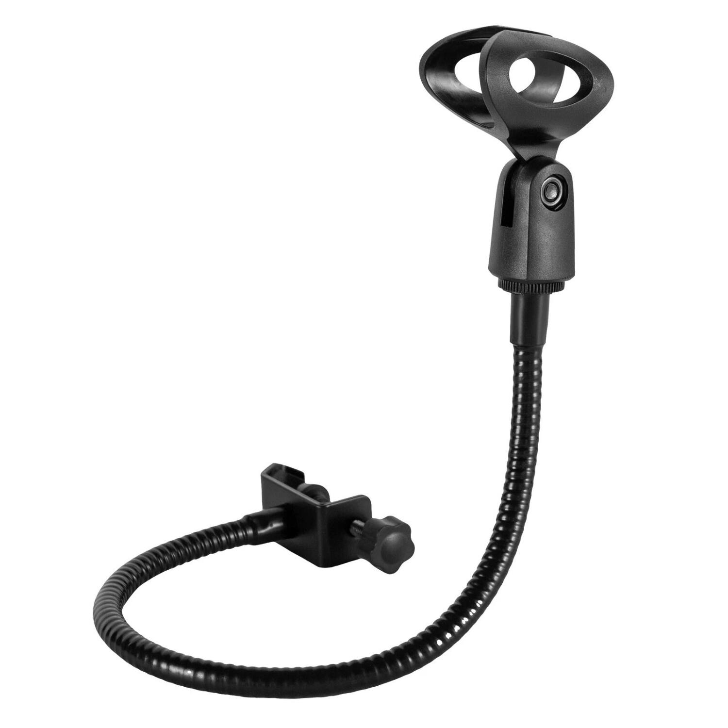 Angle. Stock Preferred - Adjustable Gooseneck Microphone Stand with Desk Clamp - Black.