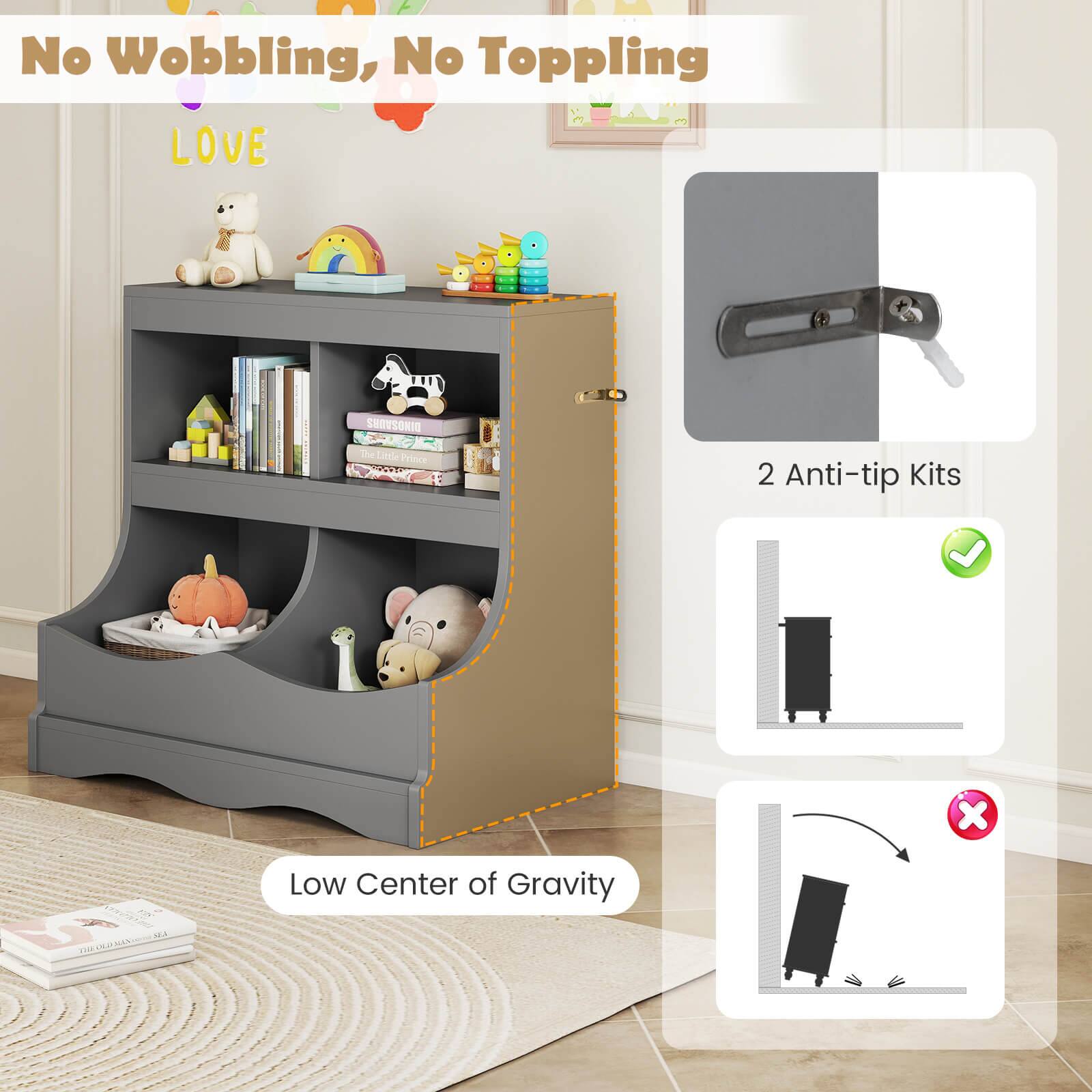 No Wobbling, No Toppling

LOVE

2 Anti-tip Kits

Low Center of Gravity