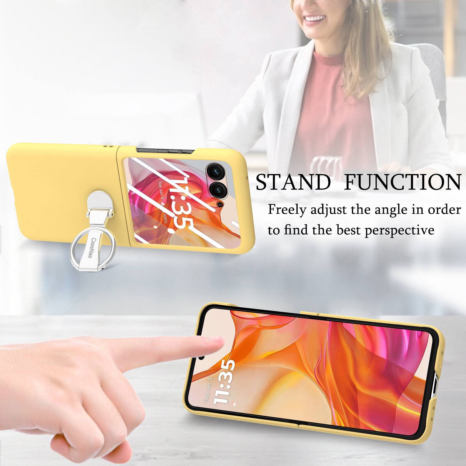 CoonNeo  
Tue 1:35  
STAND FUNCTION  
Freely adjust the angle in order to find the best perspective  
F 200  
10G  
Apr 11:35