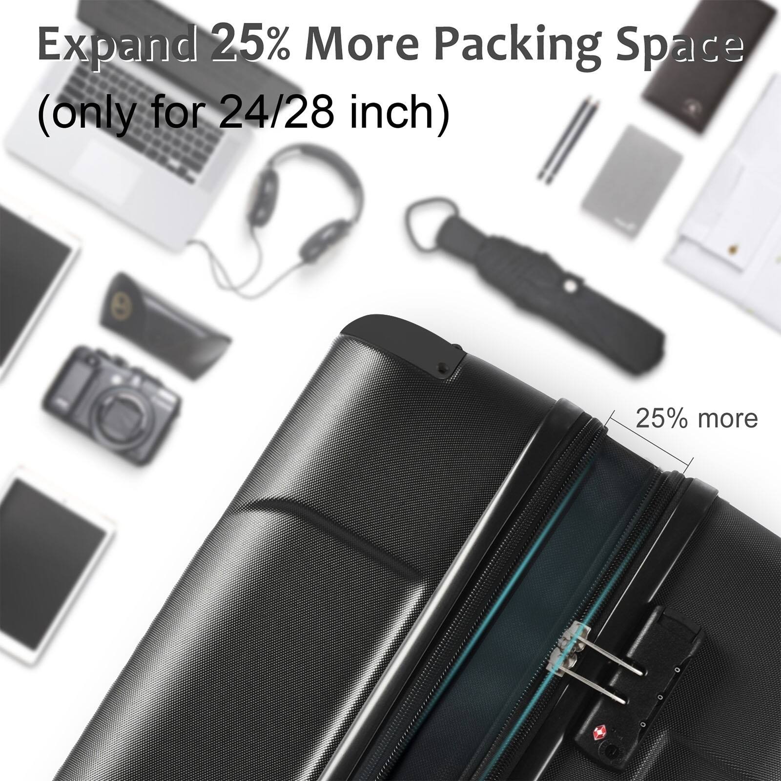 Expand 25% More Packing Space (only for 24/28 inch)

25% more
