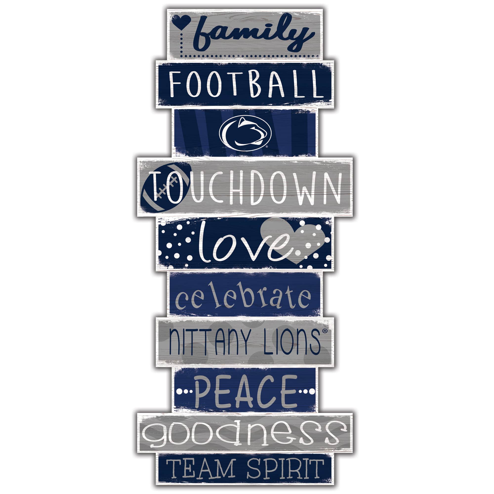 Fan Creations - Penn State Nittany Lions 5'' x 24'' Celebrations Stack Sign - Multicolor price history on PriceWatchPro