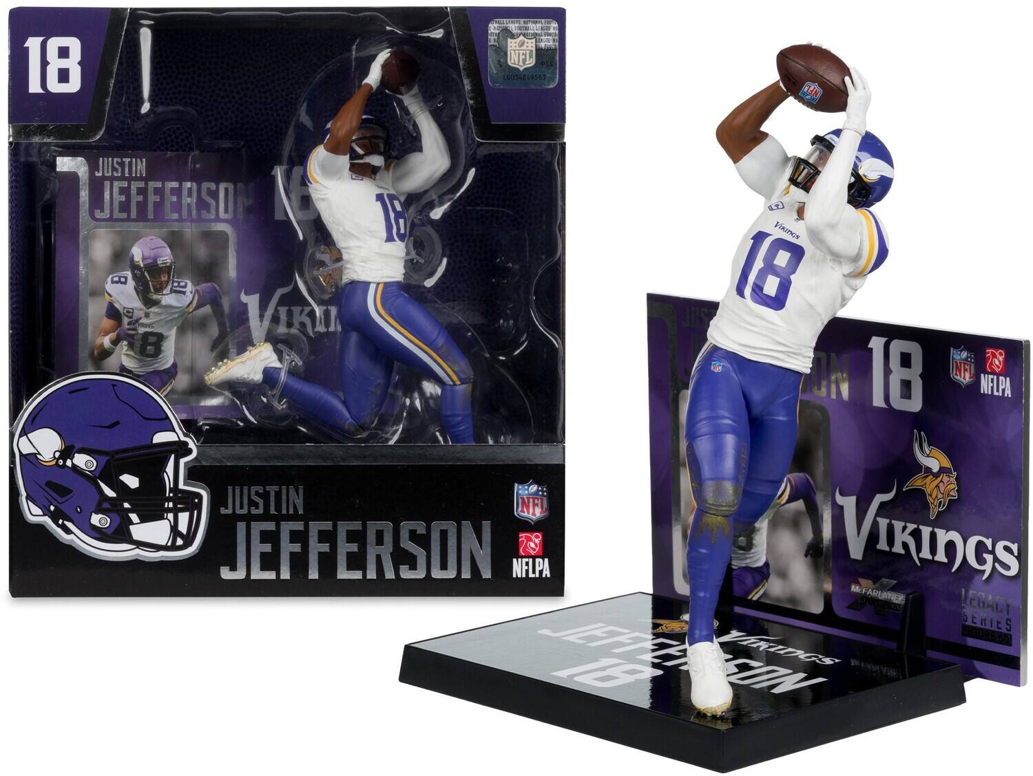 McFarlane SportsPicks - NFL - Justin Jefferson (Minnesota Vikings) 7" Posed Figure - COLLECTIBLES