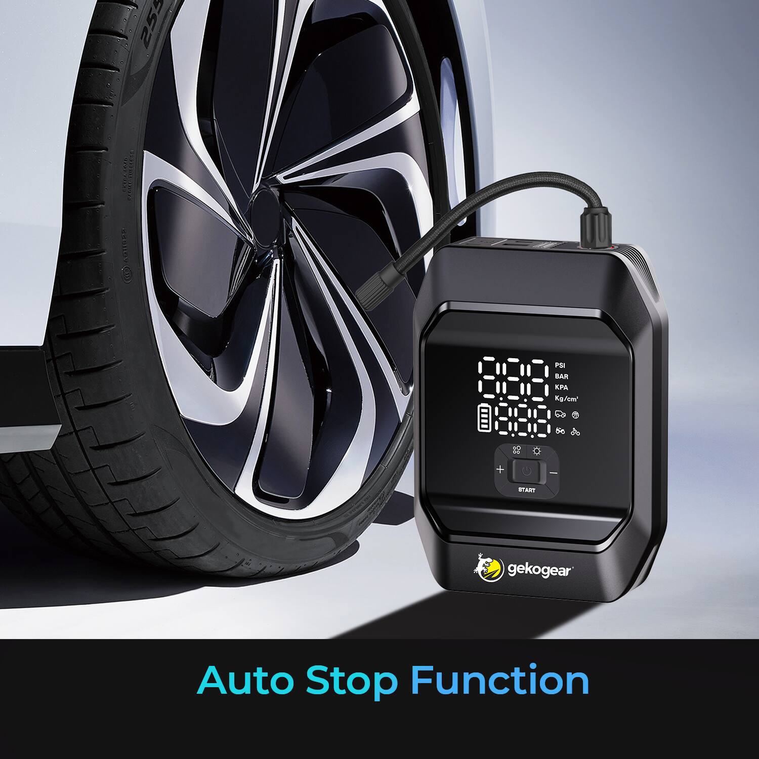 255 PSI BAR KPA Kg/cm²

gekogear Auto Stop Function