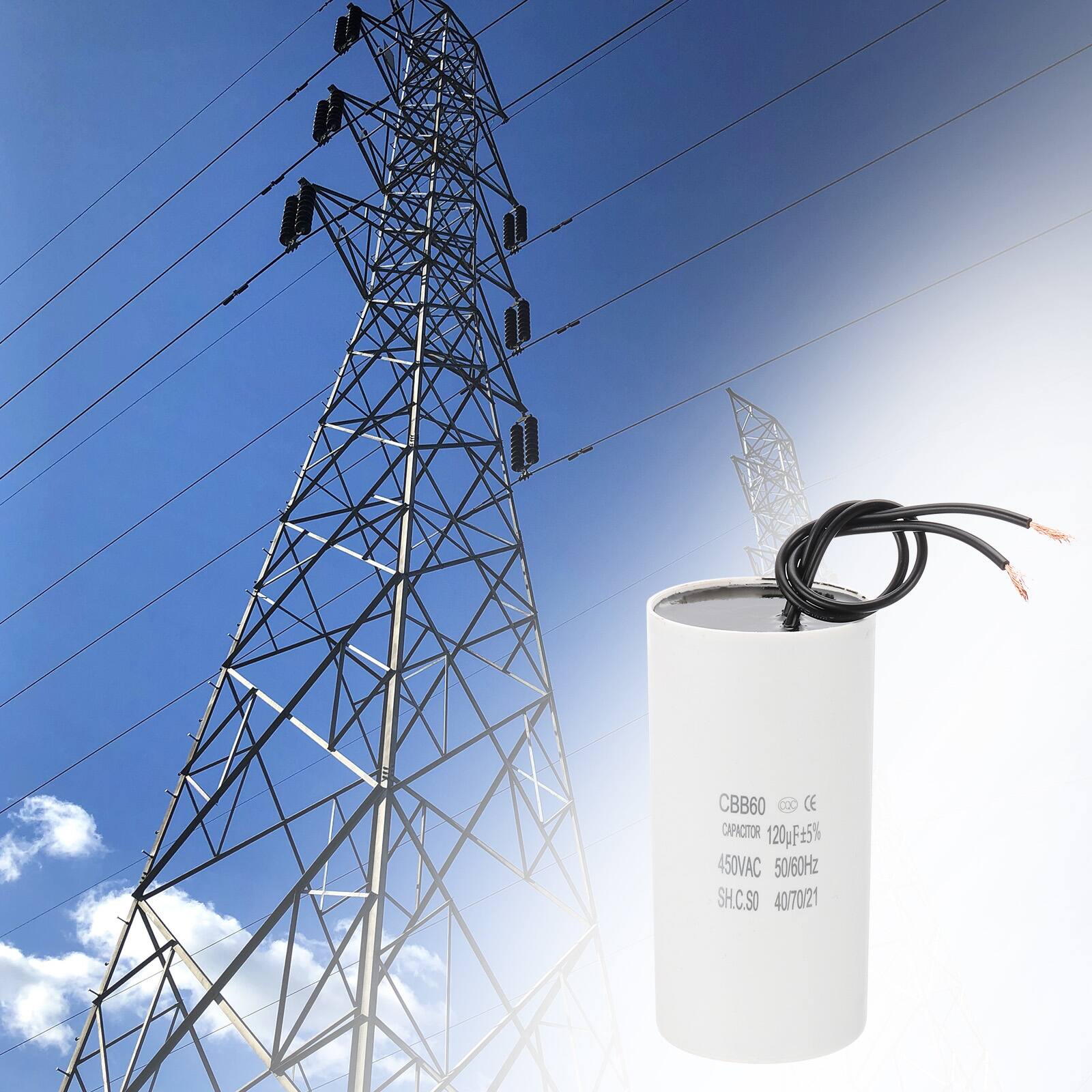 CBB60  
CAPACITOR 120µF 45%  
450VAC 50/60Hz  
SH.C.SO 40/70/21