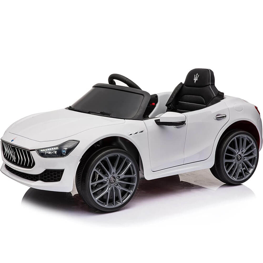 Alt View 3. Best Ride On Cars - Best Ride On Cars MASGIB12VWHT Maserati Ghibli 12V Battery Powered Ride On Toy - White - Black.