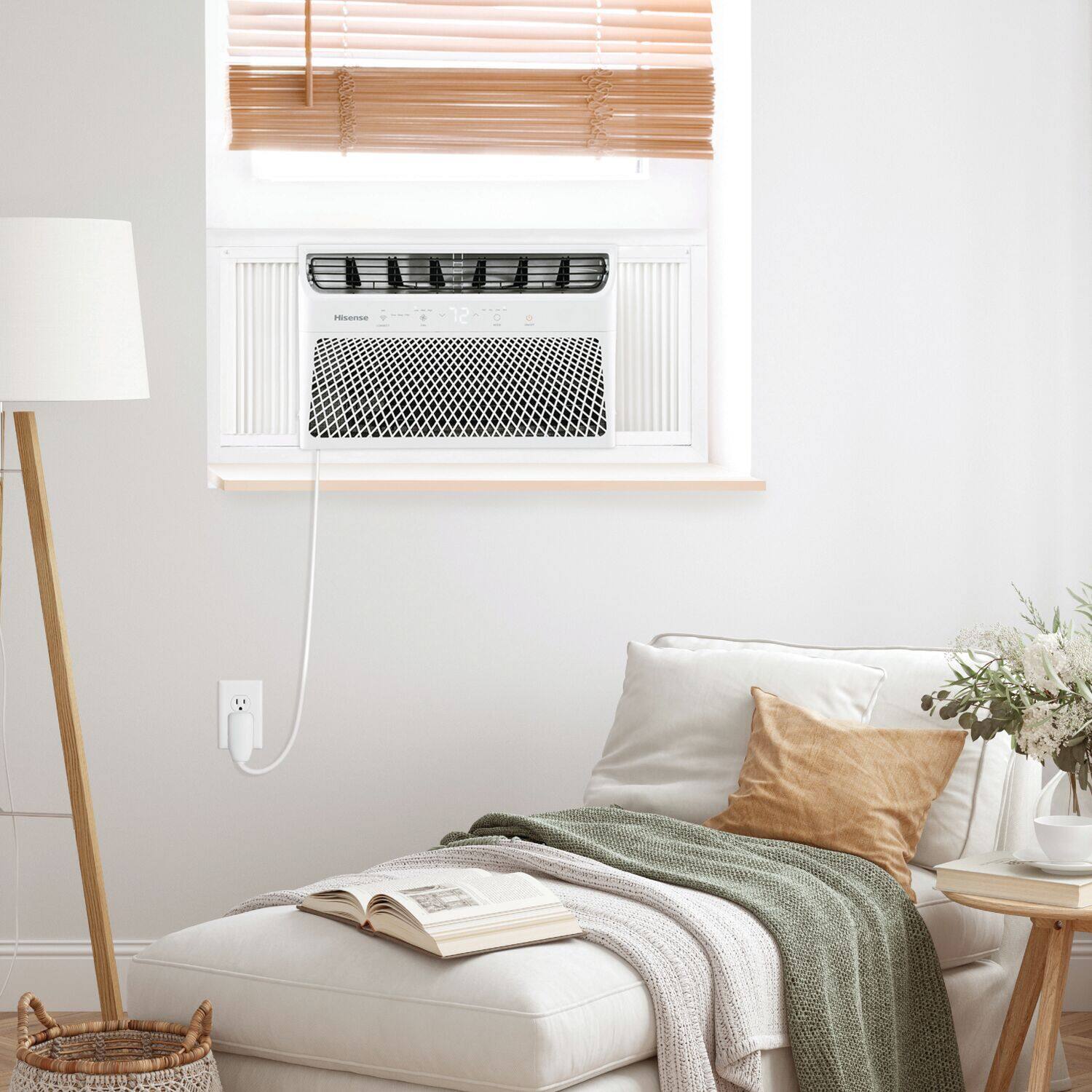 Alt View 26. Hisense - 8,000 BTU 350 Sq. Ft. Smart Window Air Conditioner with Wi-fi and Remote Control - White.