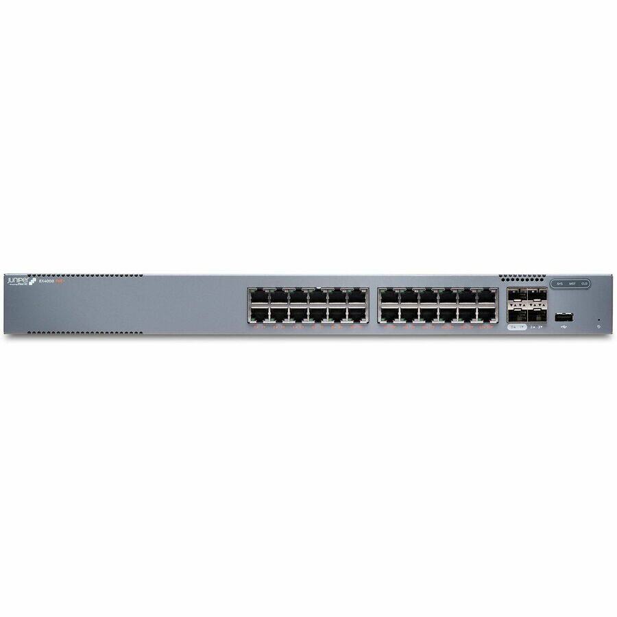 Alt View 2. Juniper - Juniper EX4000-24P Ethernet Switch - 24 Ports - Manageable - Gigabit Ethernet, 10 Gigabit Ethernet - 1000Base-T - Unknown.
