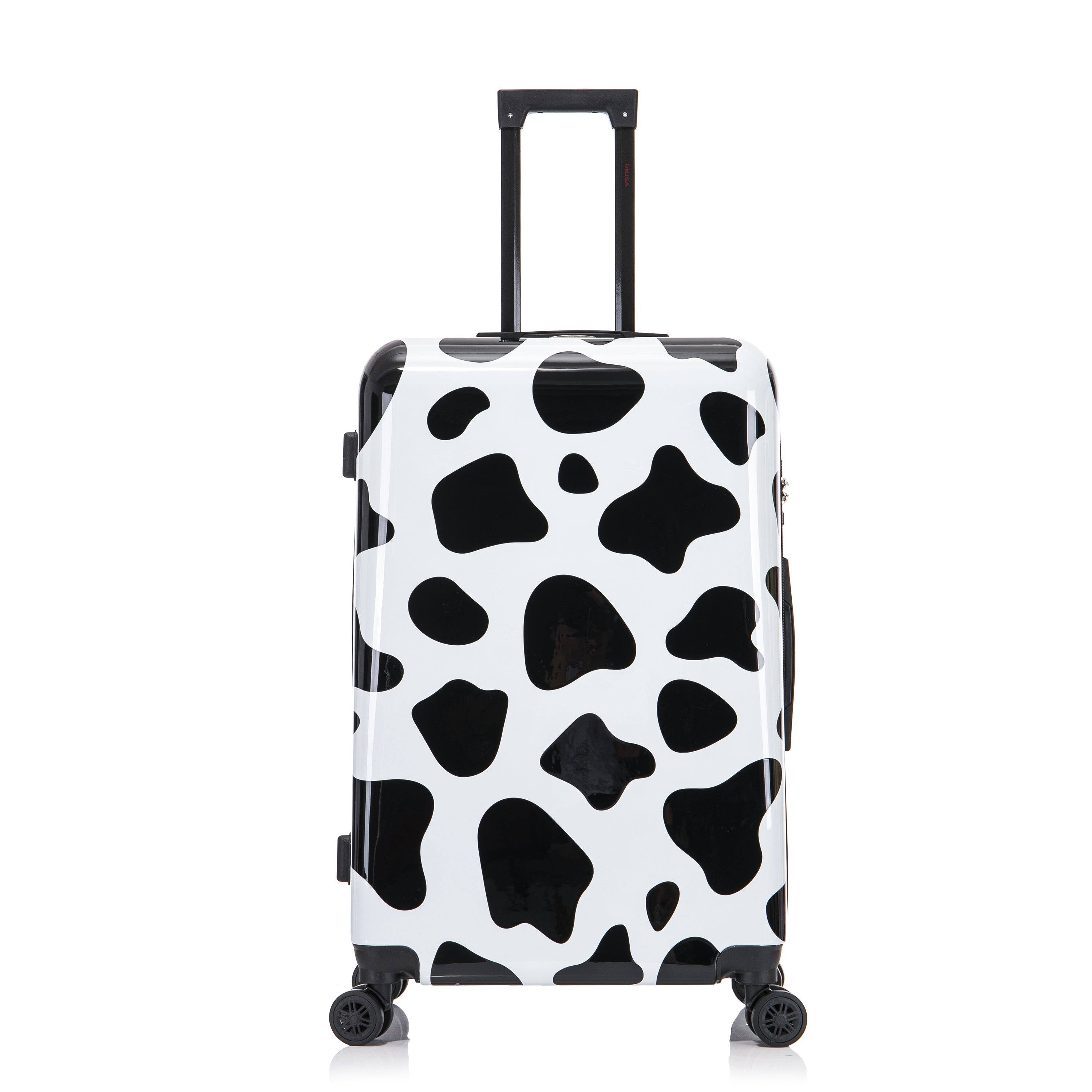 Angle. InUSA - Cow Prints lightweight hardside Spinner Luggage 28" - COW.