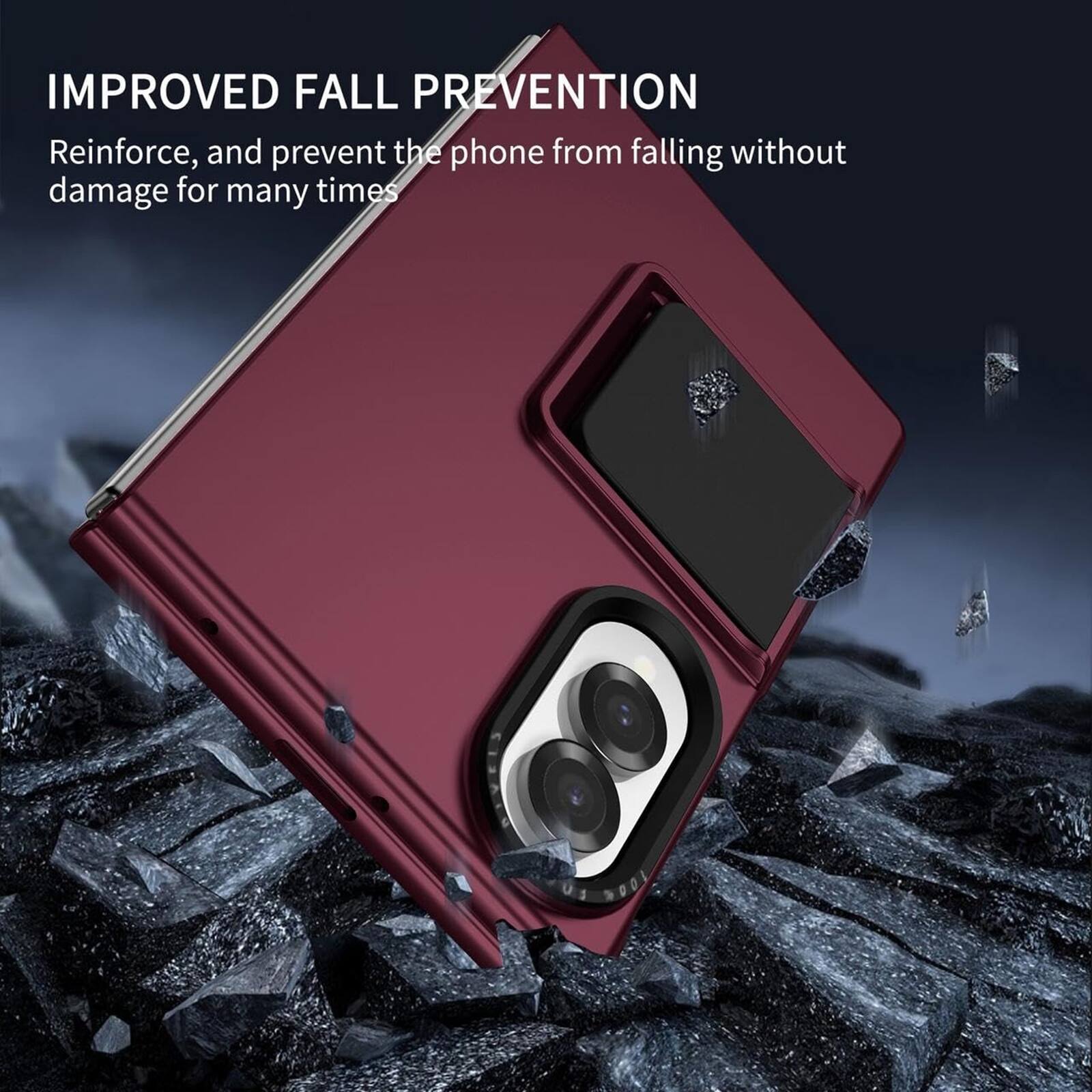 IMPROVED FALL PREVENTION  
Reinforce, and prevent the phone from falling without damage for many times
