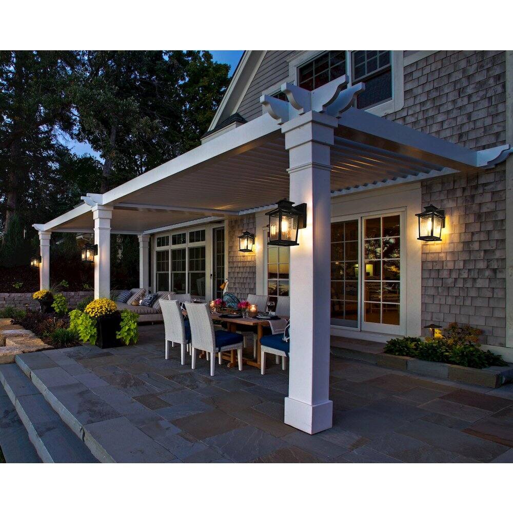 Alt View 4. Elegant Lighting - Redner 7 inch Outdoor Pendant in Black - Black.