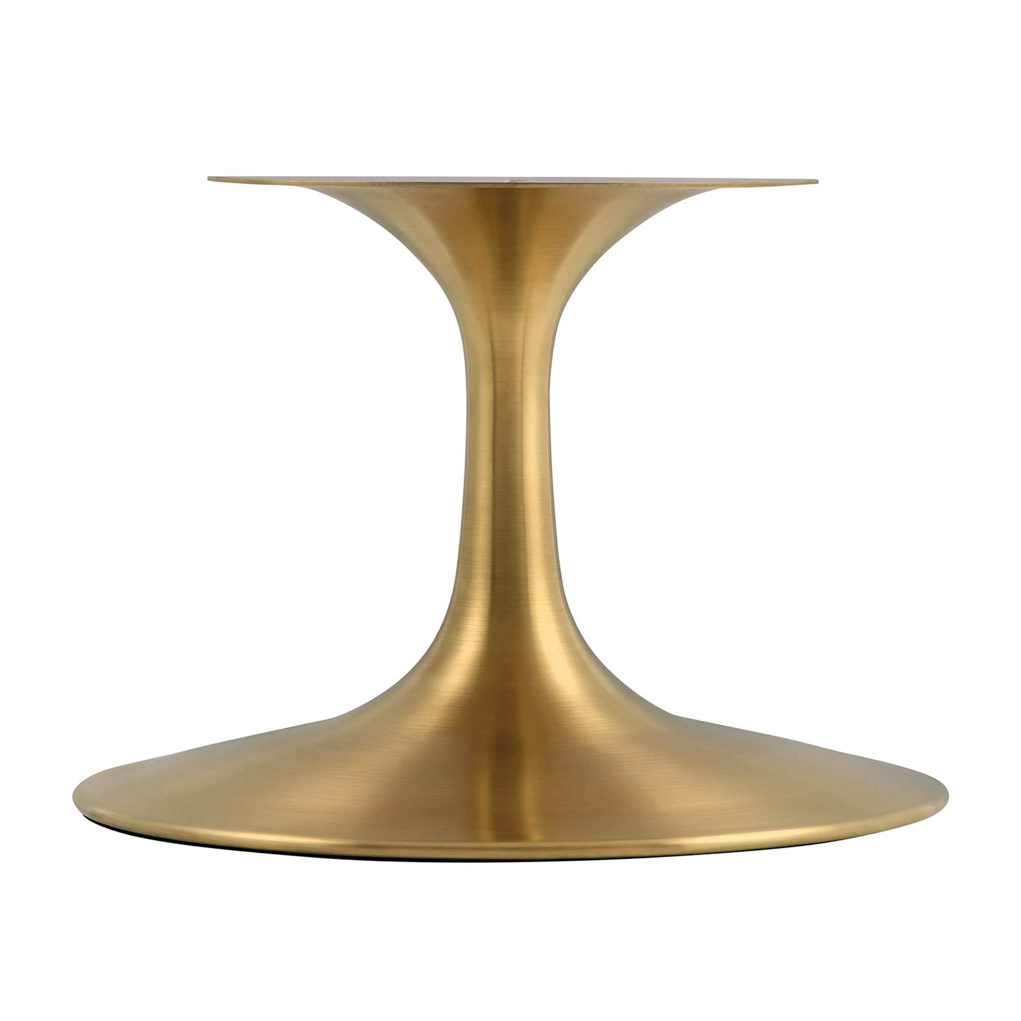 Alt View 3. Modway - Lippa Round Artificial Marble Coffee Table - Gold Black.