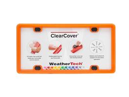 WeatherTech - ClearCover | License Plate Frame with Clear Cover Lens, Multi-Flex Gasket and Stainless Steel Hardware - Orange